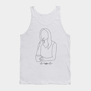 aesthetics outline art illustration girls Tank Top